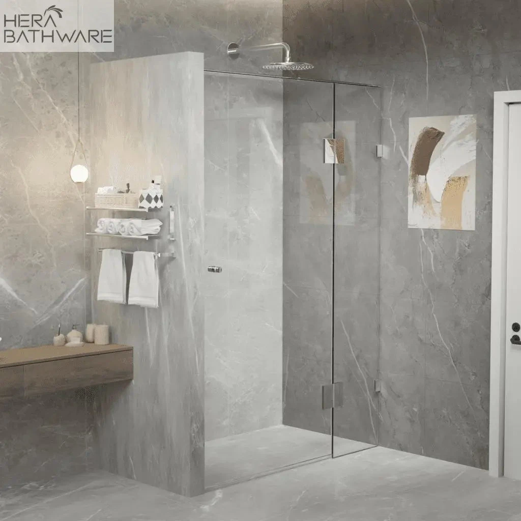Gem Series (C) Fully Frameless Shower Screen Standard Front & Return set Gem Series (C) Fully Frameless Shower Screen Standard Front & Return Set -HERA Bathware Sales gem series c fully frameless shower screen standard front return setchrome900 x 900mmshower screenconvex 769659