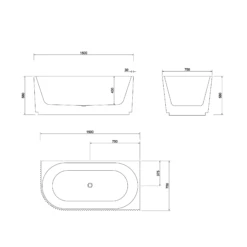 Genova Right Corner Bathtub -HERA Bathware Sales genova right corner bathtubgloss white1500mmbathtubbest bm 816617