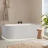 Genova Right Corner Bathtub -HERA Bathware Sales genova right corner bathtubgloss white1500mmbathtubbest bm 911336