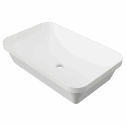 George Inset White Ceramic Basin 600mm -HERA Bathware Sales george inset white ceramic basin 600mmgloss whitetimberline 314940
