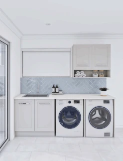 Grey Beige Stain Cabinets Laundry Bundle