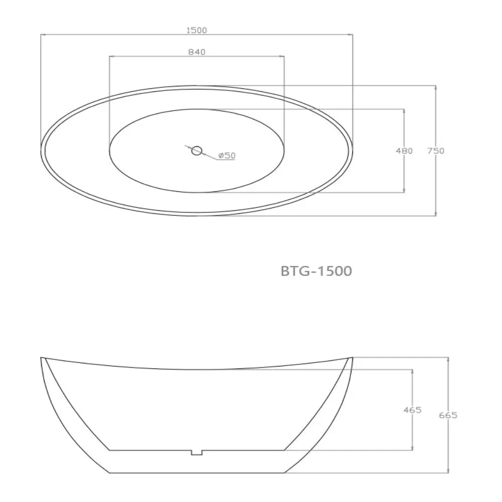 Gubbio Free Standing Bathtub - Matte White Gubbio Free Standing Bathtub - Matte White -HERA Bathware Sales gubbio free standing bathtub matte whitematte white1500mmbathtubbnk 325539