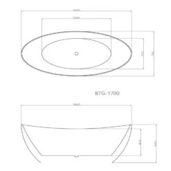 Gubbio Free Standing Bathtub - Matte White 6 Gubbio Free Standing Bathtub - Matte White -HERA Bathware Sales gubbio free standing bathtub matte whitematte white1500mmbathtubbnk 721755
