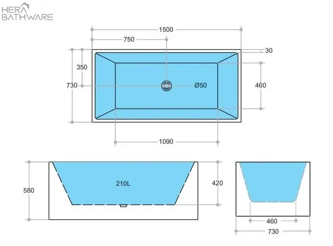 Theo Back to Wall Multifit Bathtub Non Overflow | Ceto Theo Back To Wall Multifit Bathtub Non Overflow | Ceto -HERA Bathware Sales halo multifit bathtub non overflow1500mmgloss whitebathtubkdk bathware 190549