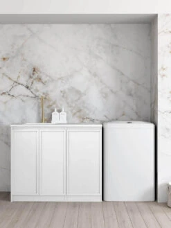 Hampshire Laundry Cabinet With Stone Top And Sink 1060x600x900