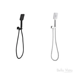 Handheld - Square Shower Rail With Wall Bracket