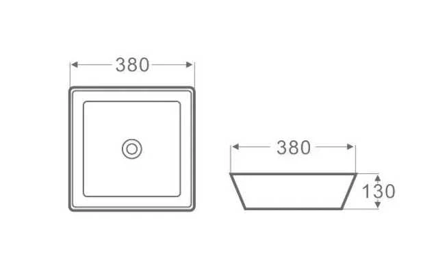Inspire Square Above Counter Basin Inspire Square Above Counter Basin -HERA Bathware Sales inspire square above counter basingloss whitebasininspire bathware 123192
