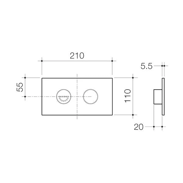 Invisi Series II® Round Dual Flush Plate & Raised Care Buttons (Plastic/Metal) Chrome | Caroma Invisi Series II® Round Dual Flush Plate & Raised Care Buttons (Plastic/Metal) Chrome | Caroma -HERA Bathware Sales invisi series ii round dual flush plate raised care buttons plasticmetal chrome caromaflush buttoncaroma 699621