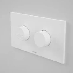 Invisi Series II® Round Dual Flush Plate & Raised Care Buttons (Plastic) White (GermGard®) | Caroma