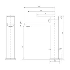 JASPER Tall Basin Mixer - Chrome -HERA Bathware Sales jasper tall basin mixer chromebrushed nickeltall basin mixerbella vista 536084