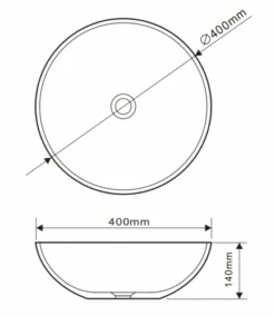 Jazz Solid Surface Round Basin Above Counter 400*400*140mm | BNK -HERA Bathware Sales jazz solid surface round basin above counter 400400140mm bnkmatte whiteabove counter basinbnk 954261