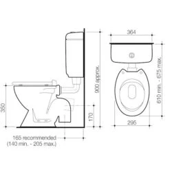 JUNIOR 200 Connector Toilet Suite | CAROMA -HERA Bathware Sales junior 200 connector toilet suite caromap traptoiletcaroma 269952