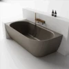 Justina Corner Oval Bath 1520/1750mm | Left/Right Corner | Stonebaths -HERA Bathware Sales justina corner oval bath 15201750mm leftright cornerkhaki1750mm corner to lefttoka lite 182040