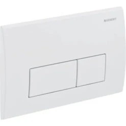 Kappa50 Dual Flush Button | Geberit -HERA Bathware Sales kappa50 dual flush button geberitwhite die cast zincflush buttoninspire bathware 664212