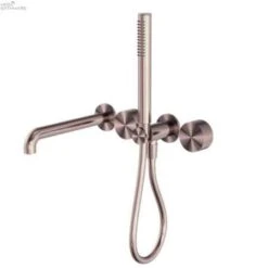 KARA Progressive Shower System With Spout With Seperate Plate230/250mm -HERA Bathware Sales kara progressive shower system with spout with seperate plate230250mm230mmbrushed bronzeshower railsnero tapware 618621