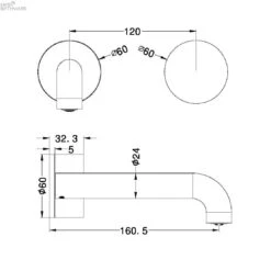 KARA Progressive Wall Basin Set Trim Kits - 185mm