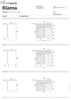 Kiama 750mm Bathroom Wall Hung Vanity -HERA Bathware Sales kiama 750mm bathroom wall hung vanitynova acrylic top no tap holevanitiesmarquis 482057