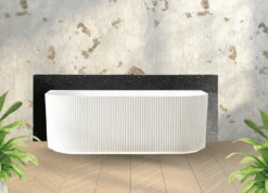 Kira Back To Wall Fluted Glossy