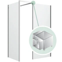 Kubix Shower Walk-in Panel With Kubix Joiner | Oceano