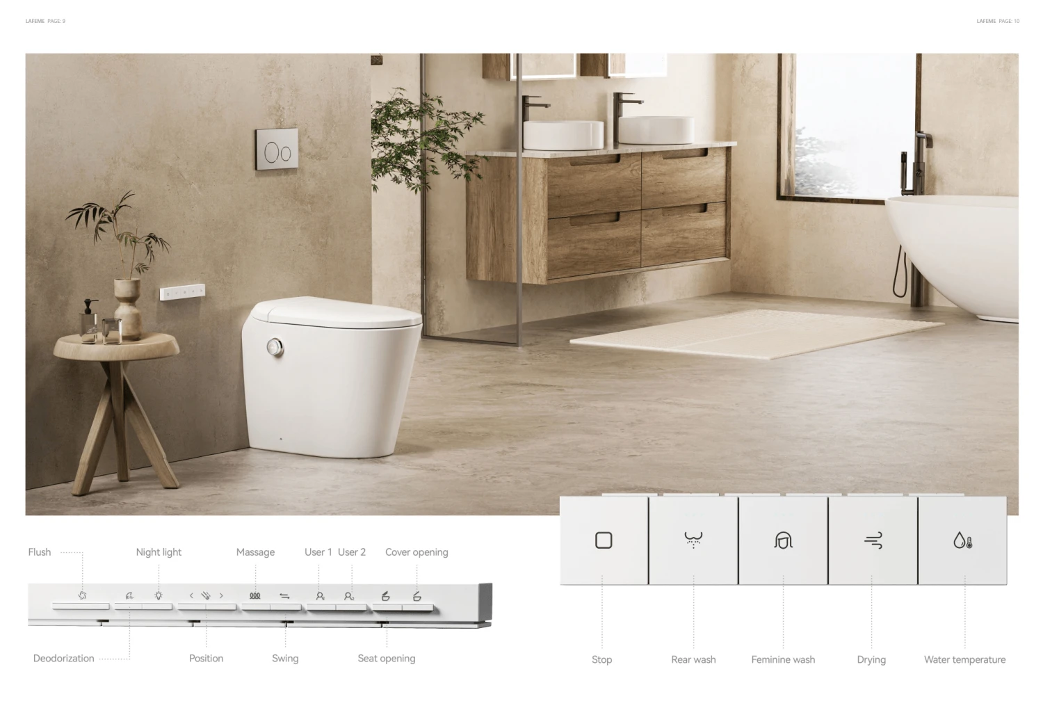 Lafeme AutoLux Inwall Cistern Floor Pan Rimless Smart Toilet ST23 Lafeme AutoLux Inwall Cistern Floor Pan Rimless Smart Toilet ST23 -HERA Bathware Sales lafeme autolux inwall cistern floor pan rimless smart toilet st23matte blacktoiletlafeme 147557