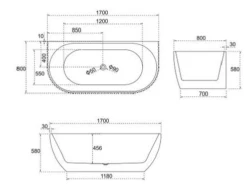 Lamont Back To Wall Fluted Bathtub 1500/1700mm -HERA Bathware Sales lamont back to wall fluted bathtub 15001700mm1500mmbathtubsunny group 474723