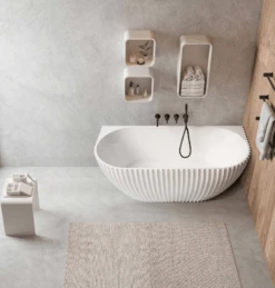 Lamont Back To Wall Fluted Bathtub 1500/1700mm