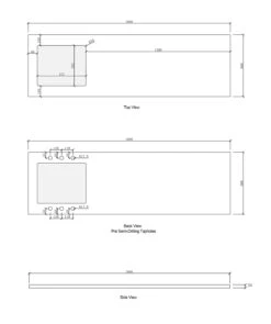 Laundry Natural Carrara Stone Tops | Otti -HERA Bathware Sales laundry natural carrara stone tops otti1960mmlaundry stone topotti 378393