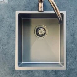 Lavello Bar Sink - Single Bowl 382 X 272mm -HERA Bathware Sales lavello bar sink single bowl 382 x 272mmbrushed nickelkitchen sinkmeir 888462