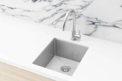 Lavello Kitchen Sink - Single Bowl 380 X 440mm -HERA Bathware Sales lavello kitchen sink single bowl 380 x 440mmbrushed nickelkitchen sinkmeir 380485