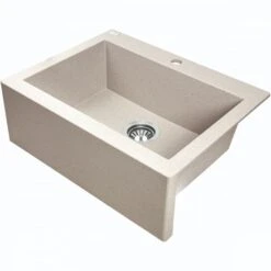 Laveo 580mm Granite Stone Sink Single Bowl -HERA Bathware Sales laveo 580mm granite stone sink single bowlclaykitchen sinkaquaperla 861546