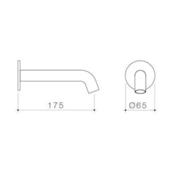 LIANO II 175mm Basin/Bath Spout | CAROMA -HERA Bathware Sales liano ii 175mm basinbath spout caromabrushed nickelbath spoutcaroma 344542