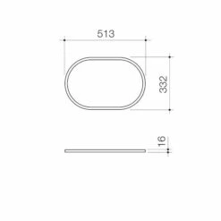LIANO II 530mm PILL Basin Dress Ring | CAROMA -HERA Bathware Sales liano ii 530mm pill basin dress ring caromachromeabove counter basincaroma 393272
