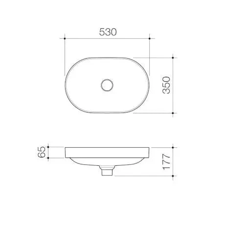 LIANO II 530mm PILL Semi-Insert Basin | CAROMA LIANO II 530mm PILL Semi-Insert Basin | CAROMA -HERA Bathware Sales liano ii 530mm pill semi insert basin caromamatte whitebasincaroma 218241
