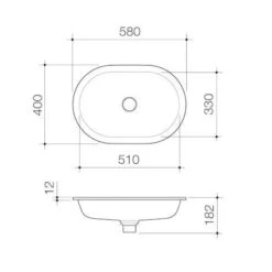LIANO II 580mm PILL Under/Over Counter Basin | CAROMA -HERA Bathware Sales liano ii 580mm pill underover counter basin caromamatte blackbasincaroma 851099
