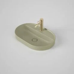 LIANO II 600mm PILL Semi-Insert Basin With Tap Landing (ONE TAP HOLE) | CAROMA