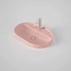 LIANO II 600mm PILL Semi-Insert Basin With Tap Landing (ONE TAP HOLE) | CAROMA 8 LIANO II 600mm PILL Semi-Insert Basin With Tap Landing (ONE TAP HOLE) | CAROMA -HERA Bathware Sales liano ii 600mm pill semi insert basin with tap landing one tap hole caromamatte pinkbasincaroma 285888