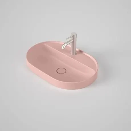 LIANO II 600mm PILL Semi-Insert Basin With Tap Landing (ONE TAP HOLE) | CAROMA LIANO II 600mm PILL Semi-Insert Basin With Tap Landing (ONE TAP HOLE) | CAROMA -HERA Bathware Sales liano ii 600mm pill semi insert basin with tap landing one tap hole caromamatte pinkbasincaroma 285888