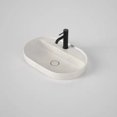 LIANO II 600mm PILL Semi-Insert Basin With Tap Landing (ONE TAP HOLE) | CAROMA LIANO II 600mm PILL Semi-Insert Basin With Tap Landing (ONE TAP HOLE) | CAROMA -HERA Bathware Sales liano ii 600mm pill semi insert basin with tap landing one tap hole caromamatte speckledbasincaroma 692565