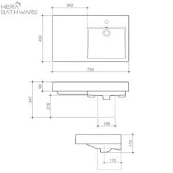LIANO NEXUS Shroud For Wall Basin | CAROMA -HERA Bathware Sales liano nexus shroud for wall basin caromashroudcaroma 215001