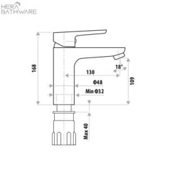 Liberty Basin Mixer - Matte Black -HERA Bathware Sales liberty basin mixer matte blackmatte blackbasin mixerlinkware 664473