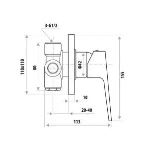 Liberty Shower Mixer - Chrome Liberty Shower Mixer - Chrome -HERA Bathware Sales liberty shower mixer chromechromeshower mixerlinkware 603683