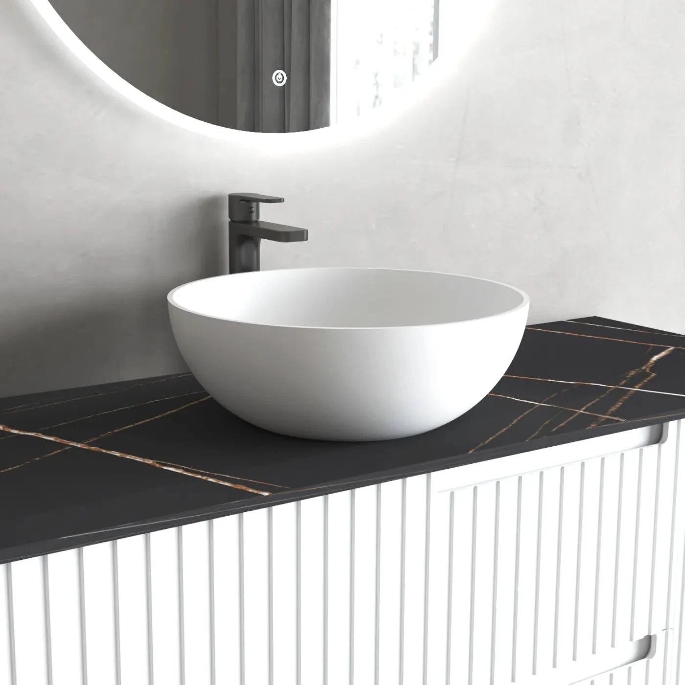 London Soild Surface Round Basin London Soild Surface Round Basin -HERA Bathware Sales london soild surface round basinbasinotti 203147