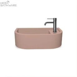 Loop 01 Basin - Overflow - Surface Mount Blush Pink