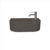 Loop 01 Basin - Overflow - Surface Mount Mid Tone Grey -HERA Bathware Sales loop 01 basin overflow surface mount mid tone greyblackno tap holenood co 986409