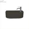 Loop 01 Basin - Overflow - Wall Hung Charcoal 2 Loop 01 Basin - Overflow - Wall Hung Charcoal -HERA Bathware Sales loop 01 basin overflow wall hung charcoalblackno tap holenood co 985502