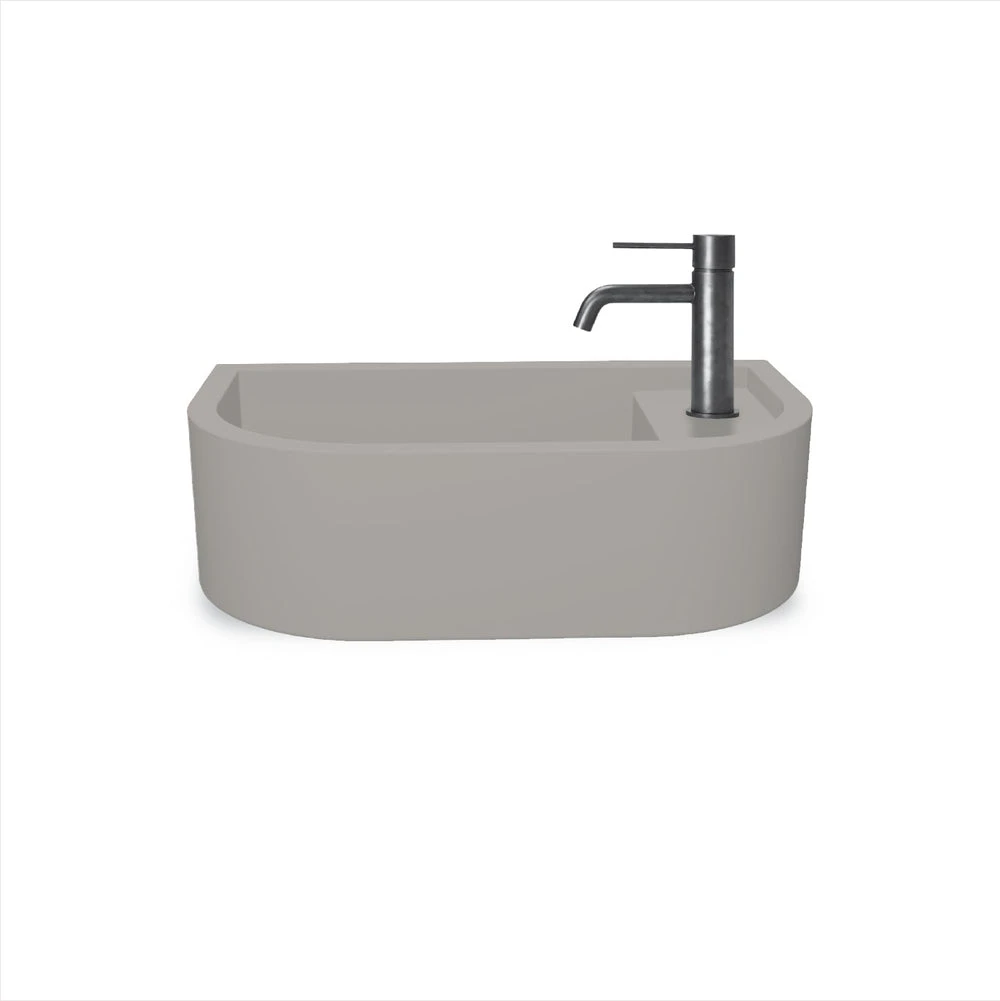 Loop 01 Basin - Overflow - Wall Hung Sky Grey Loop 01 Basin - Overflow - Wall Hung Sky Grey -HERA Bathware Sales loop 01 basin overflow wall hung sky greyblackno tap holenood co 685566