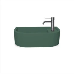 Loop 01 Basin - Overflow - Wall Hung Teal