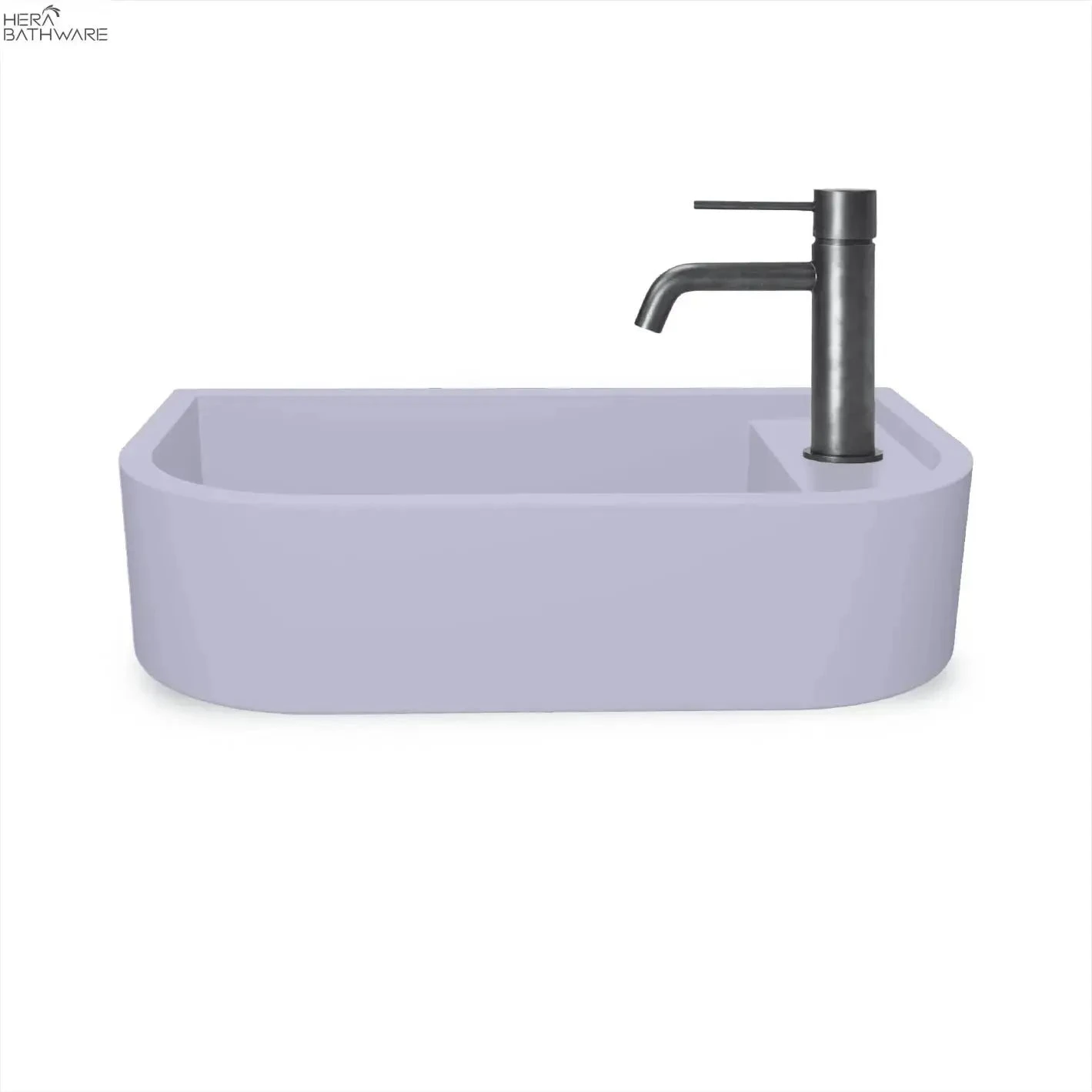 Loop 02 Basin - Overflow - Surface Mount Lilac Loop 02 Basin - Overflow - Surface Mount Lilac -HERA Bathware Sales loop 02 basin overflow surface mount lilacblackno tap holenood co 751526