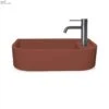 Loop 02 Basin - Overflow - Wall Hung Clay 1 Loop 02 Basin - Overflow - Wall Hung Clay -HERA Bathware Sales loop 02 basin overflow wall hung clayblackno tap holenood co 747137