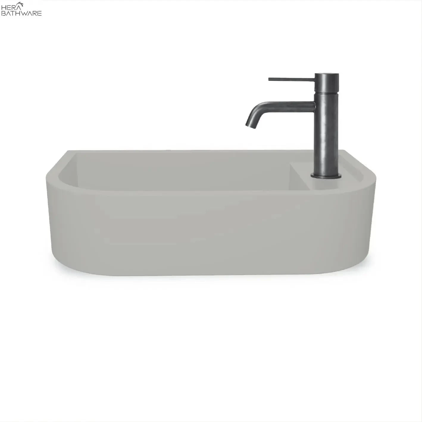 Loop 02 Basin - Overflow - Wall Hung Ivory Loop 02 Basin - Overflow - Wall Hung Ivory -HERA Bathware Sales loop 02 basin overflow wall hung ivoryblackno tap holenood co 513753